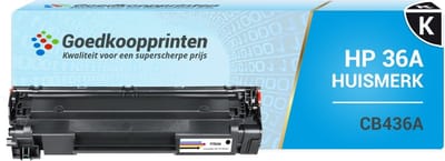Huismerk HP 36A toner / CB436A toner zwart - 2.000 afdrukken