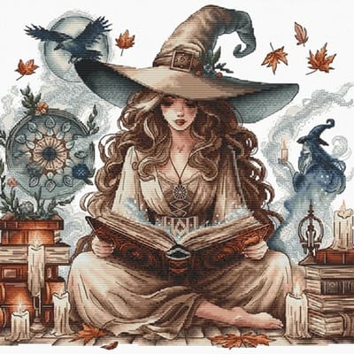 Borduurpakket AVA Stitch - The Witches Autumn - De Heksen Herfst - P042
