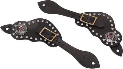 Zwart Western Riem voor Paardrijden, Verstelbare Vintage Stijl, Beschermende Accessoires voor Ruiters, Duurzaam en Comfortabel