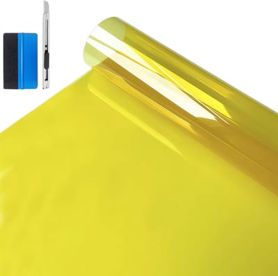 Famanu – Veelkleurige raamfolie, PET, 99% UV-bescherming, zelfklevende warmte-isolerende getinte folie voor auto, huis en kantoor, 40 x 200 cm