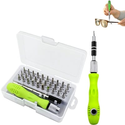 32-in-1 magnetische schroevendraaierset - schroevendraaier - precisie bits - met verlengstuk - voor huishoudelijke apparaten, laptops, mobiele telefoons, enz - multicolor - 108×32×72mm