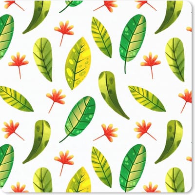 Muismat 20x20 cm - Mousepad Jungle - Kleuren - Bladeren - Muismatten