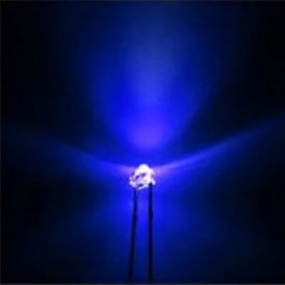 1.8mm led met kabel 20cm 12v 10 stuks Kleur Blauw