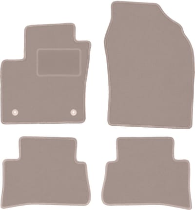 Beige velours vloermatten voor: Toyota C-HR Hybrid crossover (2016-)
