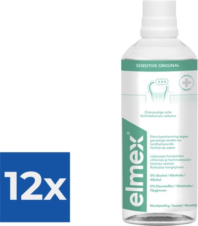 Elmex Tandspoeling Sensitive 400 ml - Voordeelverpakking 12 stuks