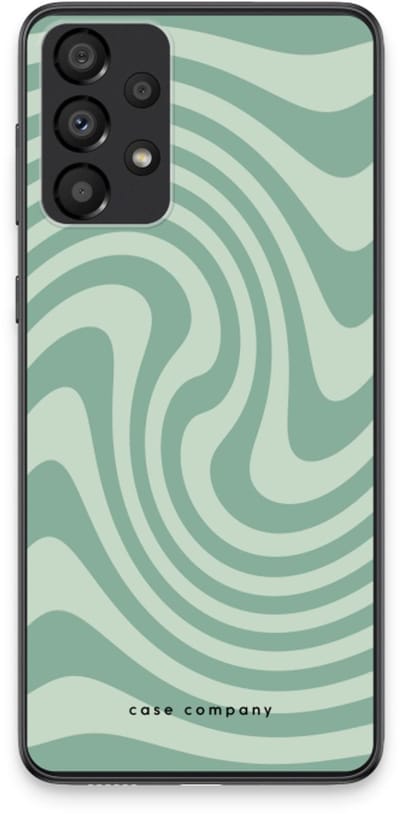 Case Company® - Hoesje geschikt voor Samsung Galaxy A33 5G hoesje - Swirl Groen - Soft Cover Telefoonhoesje - Bescherming aan alle Kanten en Schermrand