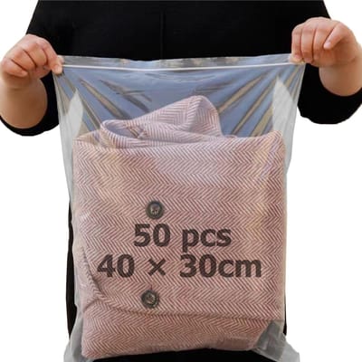 Herbruikbare Ritszakken - Opbergzakken Kleding - Reizen Organiseren - Waterdicht Luchtdicht - 30x40 cm - Doorzichtig