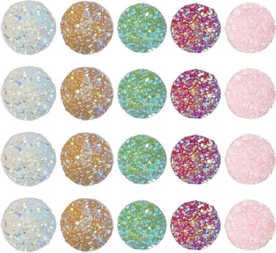 Dailygoods- Duimspijkers 80 Stuks - Kleurrijke Punaises - Decoratieve Push Pins - Hars/Metaal - 1,2x1 cm - Voor Prikbord Decoratie