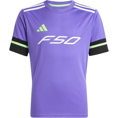 Adidas F50 T-shirt Met Korte Mouwen Paars 5-6 Years Meisje