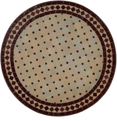 Mozaïek tafel D60 bruin-rhombus