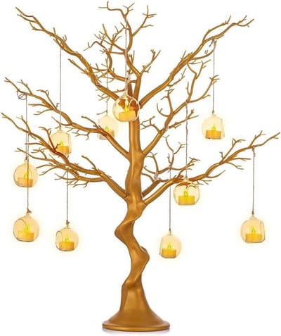 Allecto Plus - Gouden Bruiloft Decoraties Boom 76cm Vouwbare Nep Boom - Middelpunt Indoor Decoratie