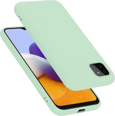 Cadorabo Hoesje geschikt voor Samsung Galaxy A22 5G in LIQUID LICHT GROEN - Beschermhoes gemaakt van flexibel TPU silicone Case Cover