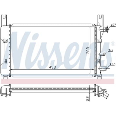 Radiator, motorkoeling NISSENS 62121A