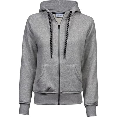 Tee Jays - Dames Fashion Hoodie met rits - Heather Grey maat S