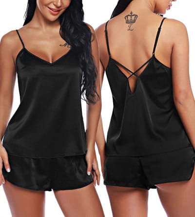 Dames Lingerie Pyjama met V-hals en Shorts - Sexy Nachtkleding voor Vrouwelijke Comfort