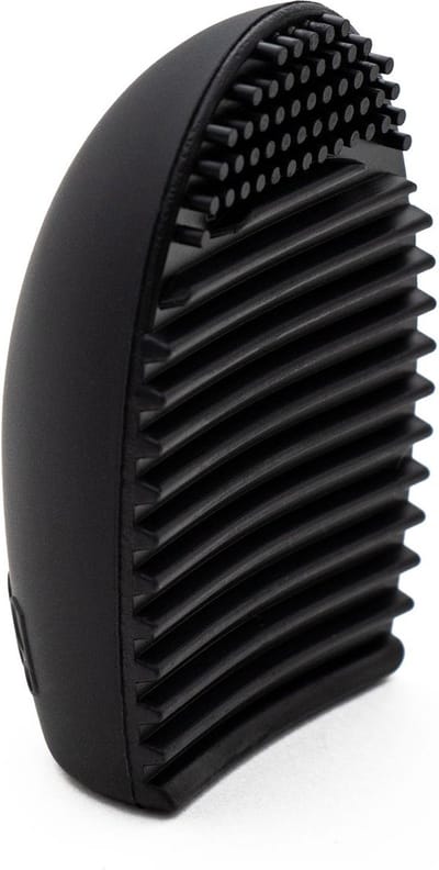 Intirilife kwastenreiniger van siliconen in zwart - 7,3 x 5,5 x 3 cm - reinigingsmatje voor make-up kwasten voor cosmetische kwasten en sponsjes
