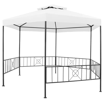 vidaXL - Tuinprieel - 180 - g/m² - 323x275x265 - cm - wit