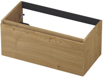 INK - Onderkast 1L Greeploos Houten Keerlijst Fineer - 900x450x400 Mm - Natur Fineer