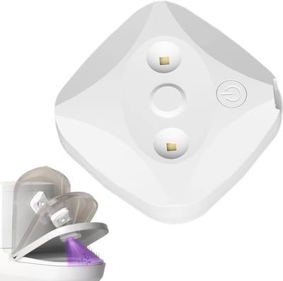 Toilet Licht - Nachtlampje Toilet - Hygiëne Verbeteren - Bewegingsgevoelige UV - 8x8x2.5 cm - Wit