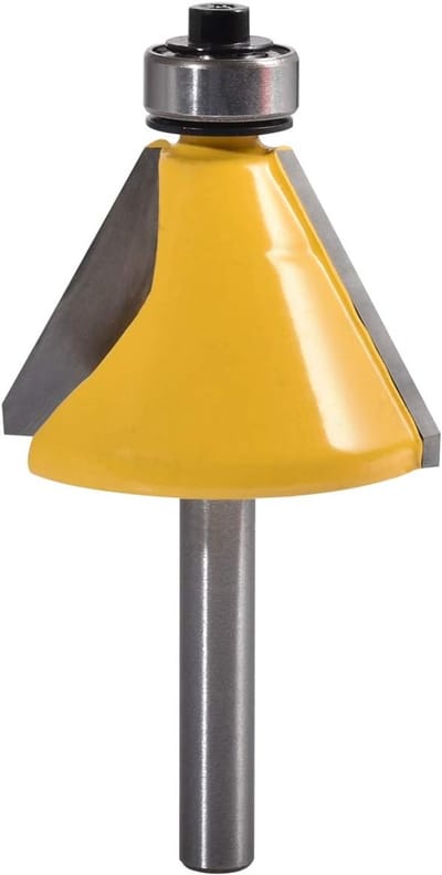 Houtfrezen - Profielfrezen - 30 Gradus Chamferfrees, Tungsten Carbide Tip, 1/4" Schacht, Speciaal voor Houtbewerking
