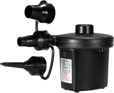 Elektrische Luchtpomp - Kampeerpomp Opblaaspomp - Luchtbedden Vullen - Hoge Druk 0.8 PSI - 480 L/min - Zwart