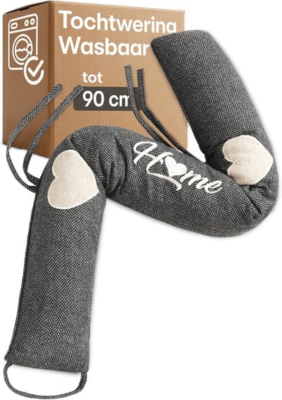 Famanu - 90cm – Wasbaar – Energiebesparend – Extra zwaar – Voor deuren en ramen – Grijs