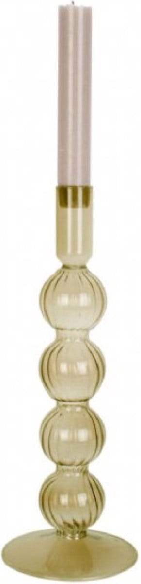 Kandelaar - Glas Bollen Groen Groot