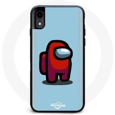Coque - Among Us - Iphone XR - Souple - Bleu - Motif avec Feuille Verte