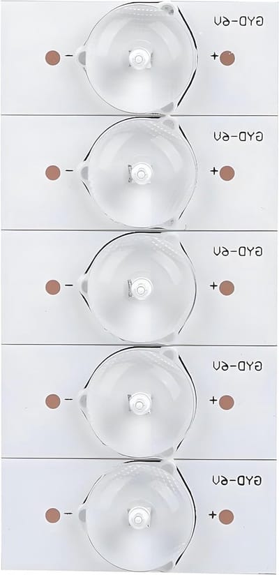 SMD Lampjes met Witte Lichtkleur voor LED TV Reparatie, Inclusief Fiberglasplaat en Optische Lensfilter (20 Stuks)