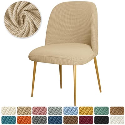 Lage rugleuning stoelhoes Accent korte rugleuning eetkamerstoel hoezen Gebogen kleine stoelhoezen Elastische stretch Funda Silla stoelhoes 1pc Chair Cover