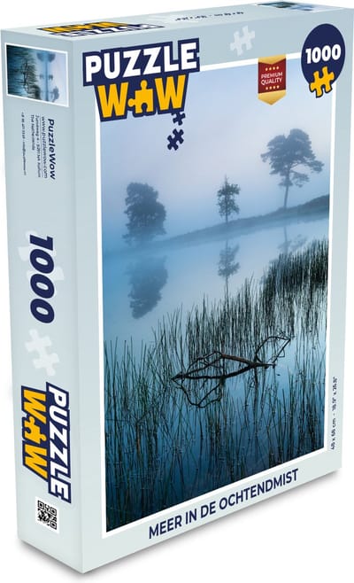 Puzzel Meer in de ochtendmist - Legpuzzel - Puzzel 1000 stukjes volwassenen