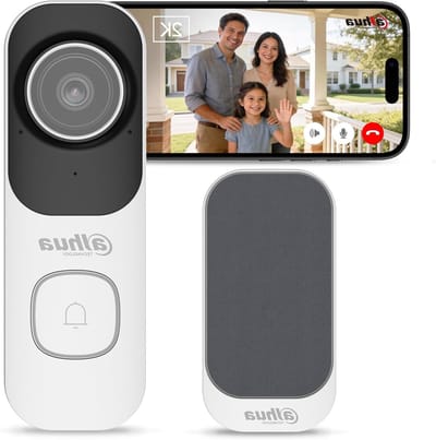 Videodeurbel met Camera - Wifi Deurbel - Veiligheid Thuis - AI Persoon Detectie - 2K Resolutie - Wit