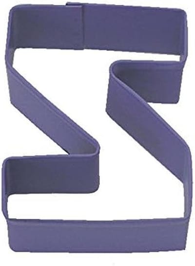 Koekjesvorm Letter Z - Bakvorm Alfabet - Koekjes Bakken - Polyresin Gecoat - 12.7 x 2.5 x 12.7 cm - Paars