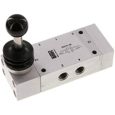 5/3 G1/4 '' Middenuitlaat Handbediend Hefboom Ventiel 0-12bar/0-168psi Airtec