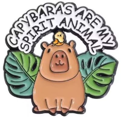 Pin Broche - enamel pin - kledingspeld - Spirit animal capybara