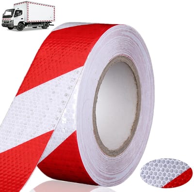 Dailygoods- Reflectietape Zelfklevend 25 m x 5 cm - Reflecterende Tape - Veiligheidstape - Waterdicht - Hoge Zichtbaarheid - PET Materiaal - Waarschuwingsband