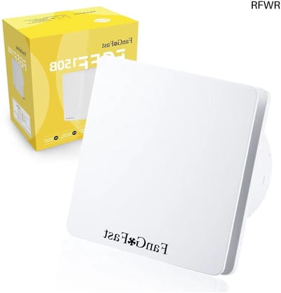 RFWR® Stille Badkamerventilator 150 mm met Terugslagklep - Wandventilator en Raamventilator voor Keuken en Badkamer