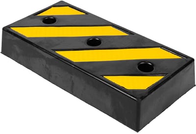 Rubbermagazijn - Volrubber muurbeschermer - LxBxH=500x250x100mm - Parkeerstopper - Parkeerplaats bescherming - Stootblok