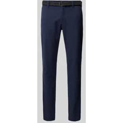 Tom Tailor - TTTRAVIS SLIM chino met riem - Maat 30/32 - navy zig zag structure