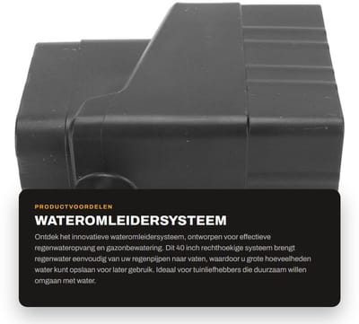 Dailygoods- Regenwateropvangsysteem 40 Inch - Herbruikbaar - Universeel ontwerp - Eenvoudig te installeren - Voor Gazonbewatering - Inclusief montagehandleiding - Regenwaterafvoersysteem