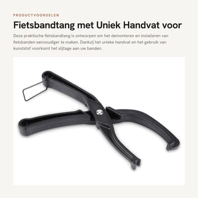 Dailygoods- Fietsbandtang met uniek handvat - Bandenlichters - Bandverwijderaar - Kunststof - Verstelbaar - Sterke structuur - 220mm groot - Bandenlichter