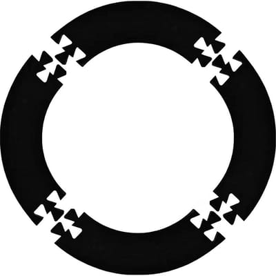 Allecto - Dartboard Surround Ring - Muurbeschermer - Dubbelzijdig - Geschikt voor standaard formaat dartborden - Vermindert schade aan muren