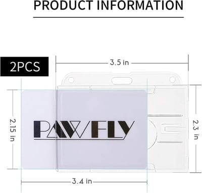 Badgehouders Set - Kaarthouders - Identificatie Tonen - Duurzaam Hard Plastic - 9x5.8 cm - Zwart