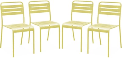 sweeek - Set van 4 tuinstoelen metaal - amélia