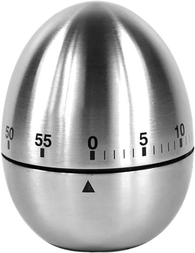 SnelShoppen - Egg Timer Keuken Timer Rvs Eivormig Handmatige Kookwekker voor Eieren en Koken - Keukenhulp Stalen Kookwekker