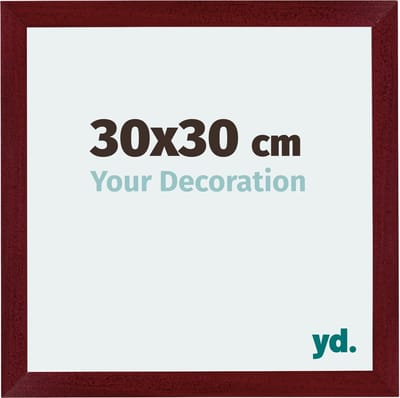 Your Decoration - Fotolijst 30x30 cm - MDF - Wijnrood Geveegd - Mura