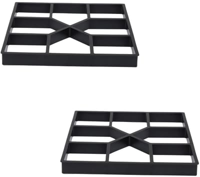 Bestratingsmal Beton - Padmaker Mal - Tuin Paden Maken - Herbruikbaar Plastic - 40x40x4cm - Zwart