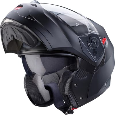 Caberg Duke-X systeemhelm - Mat zwart - Maat L - Voorzien van Pinlock - Ingebouwd zonnevizier - ECE 22.06 gekeurd