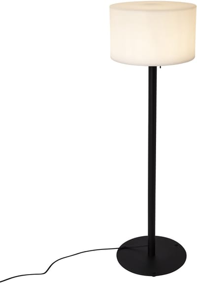 QAZQA mississippi - Moderne Vloerlamp | Staande Lamp met kap - 1 lichts - H 168 cm - Zwart - Buitenverlichting