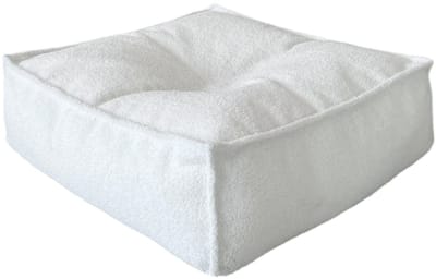 Moje Bouclé Ottoman -square - White